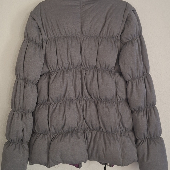 Athleta Limber convertible 2 In 1 Goose down jacket Grey Womens Large - Picture 7 of 8